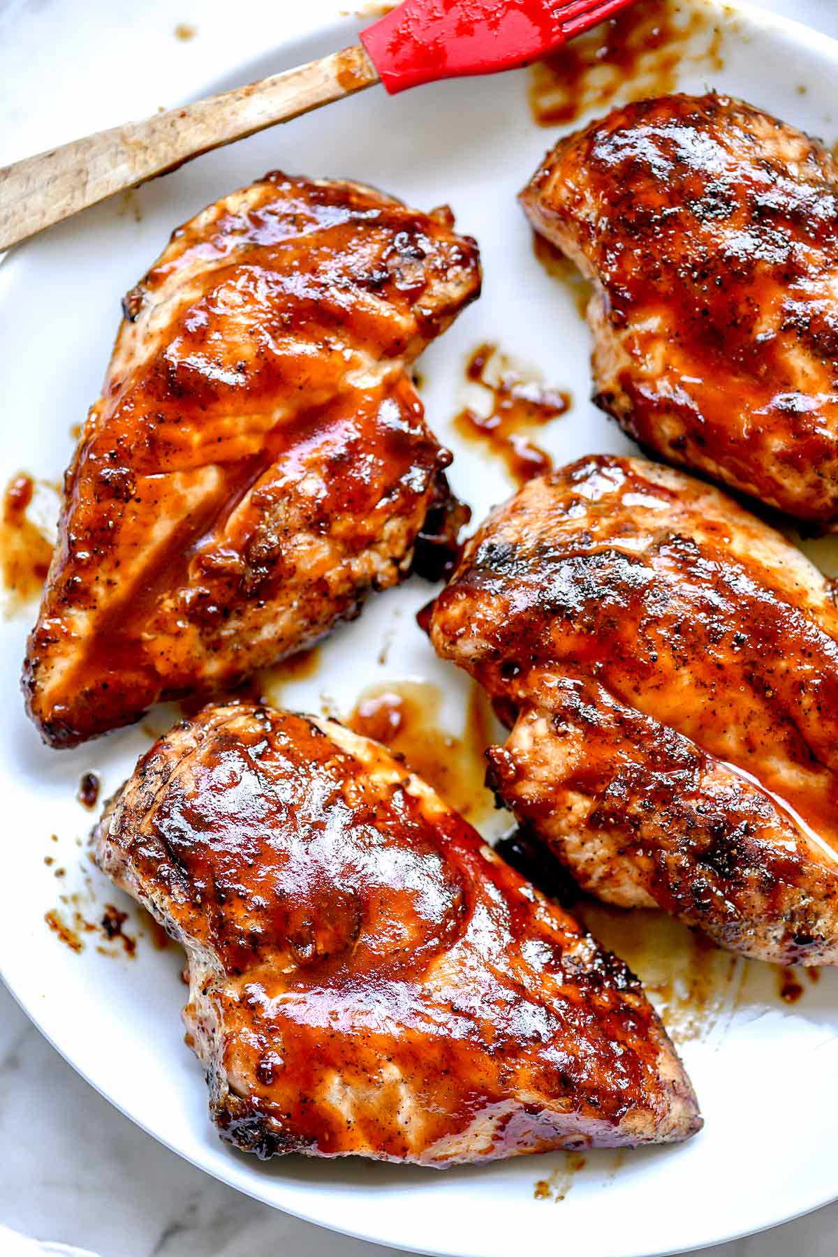 BBQ Chicken Breasts | foodiecrush.com #grilled #chicken #breasts #recipes #bbq #barbecue