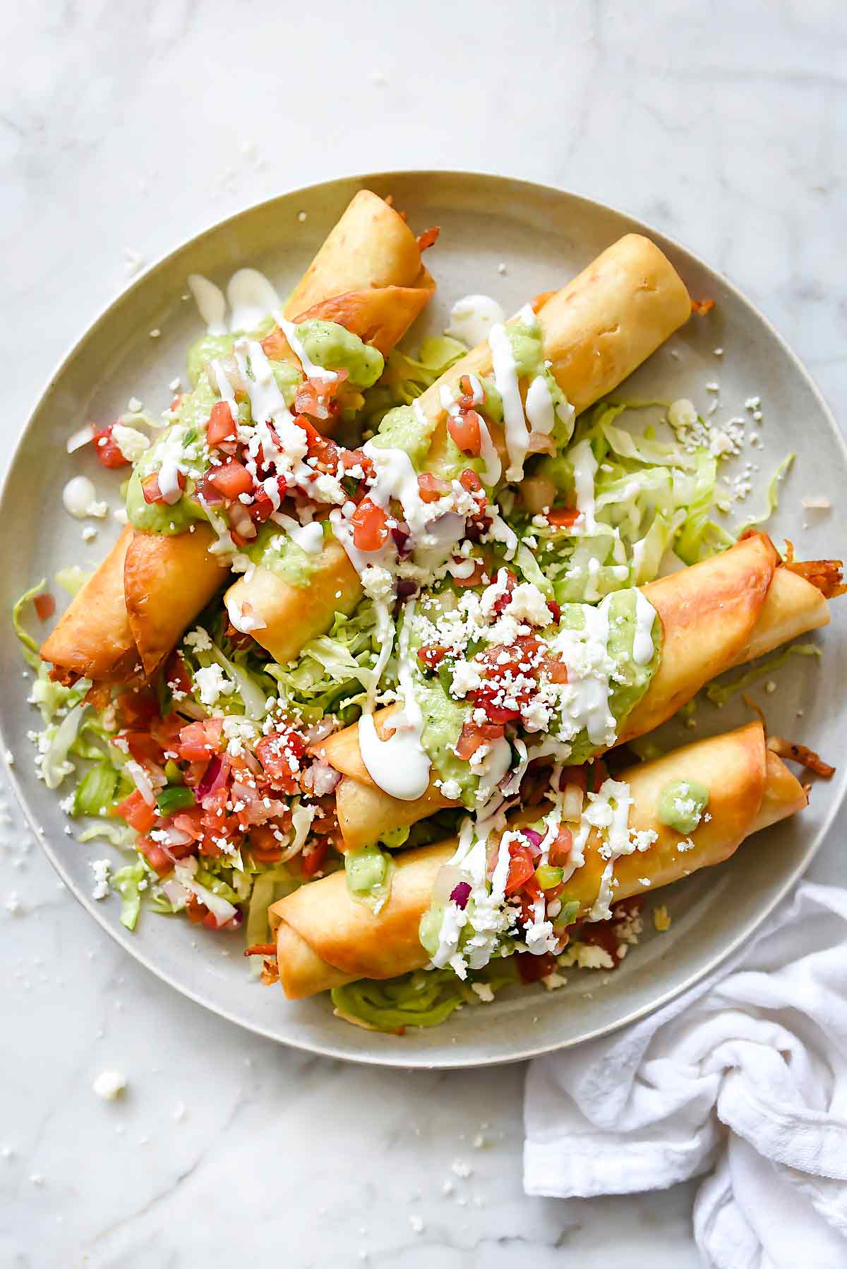 Chipotle Chicken Taquitos | foodiecrush.com