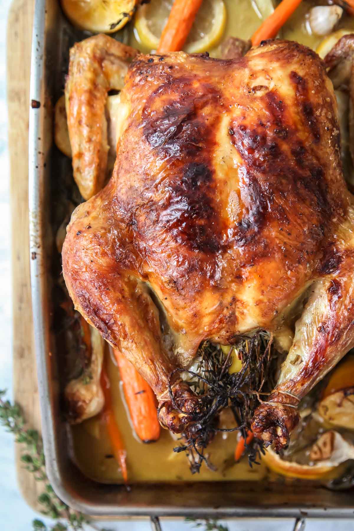 Juicy Roast Chicken | foodiecrush.com #chicken #recipes #dinner #whole #oven ideas